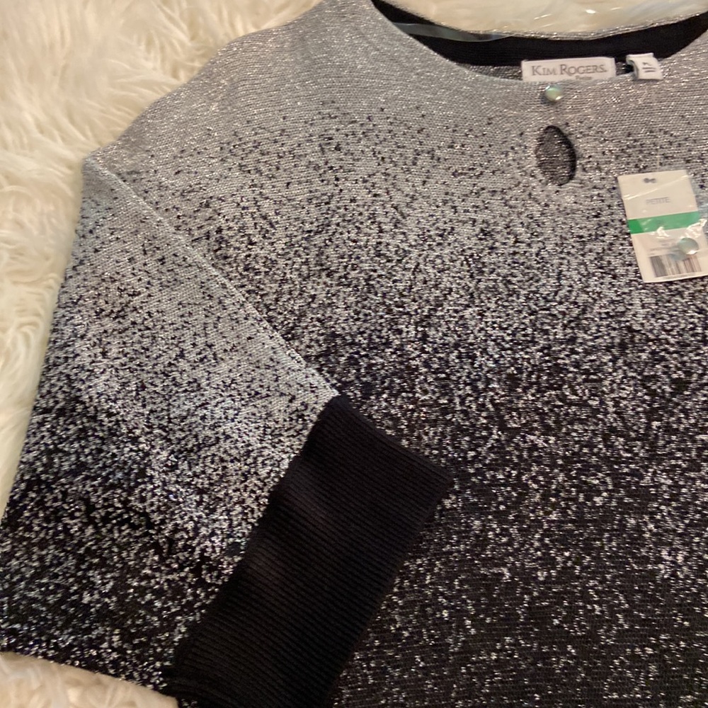 Beautiful Kim Rogers Shirt size PL brand new with tags color silver and black - Picture 10 of 12